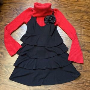 Absolutely adorable little black tiered dress in size M
